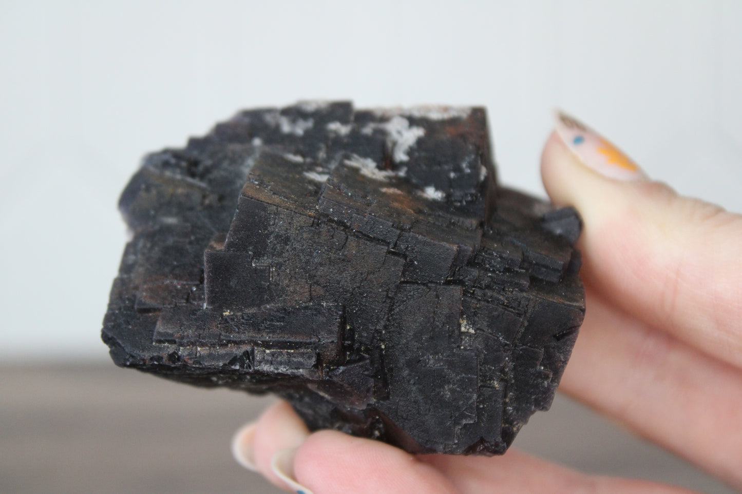 Black Fluorite- Raw Crystal