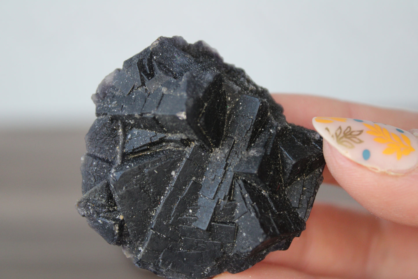 Black Fluorite- Raw Crystal