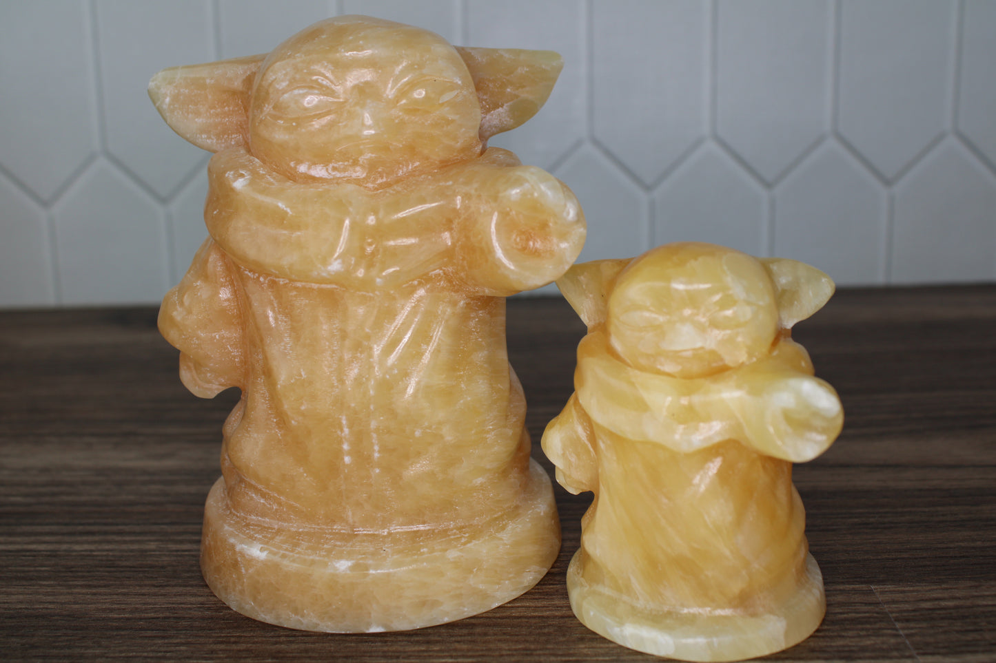 Orange Calcite Yoda