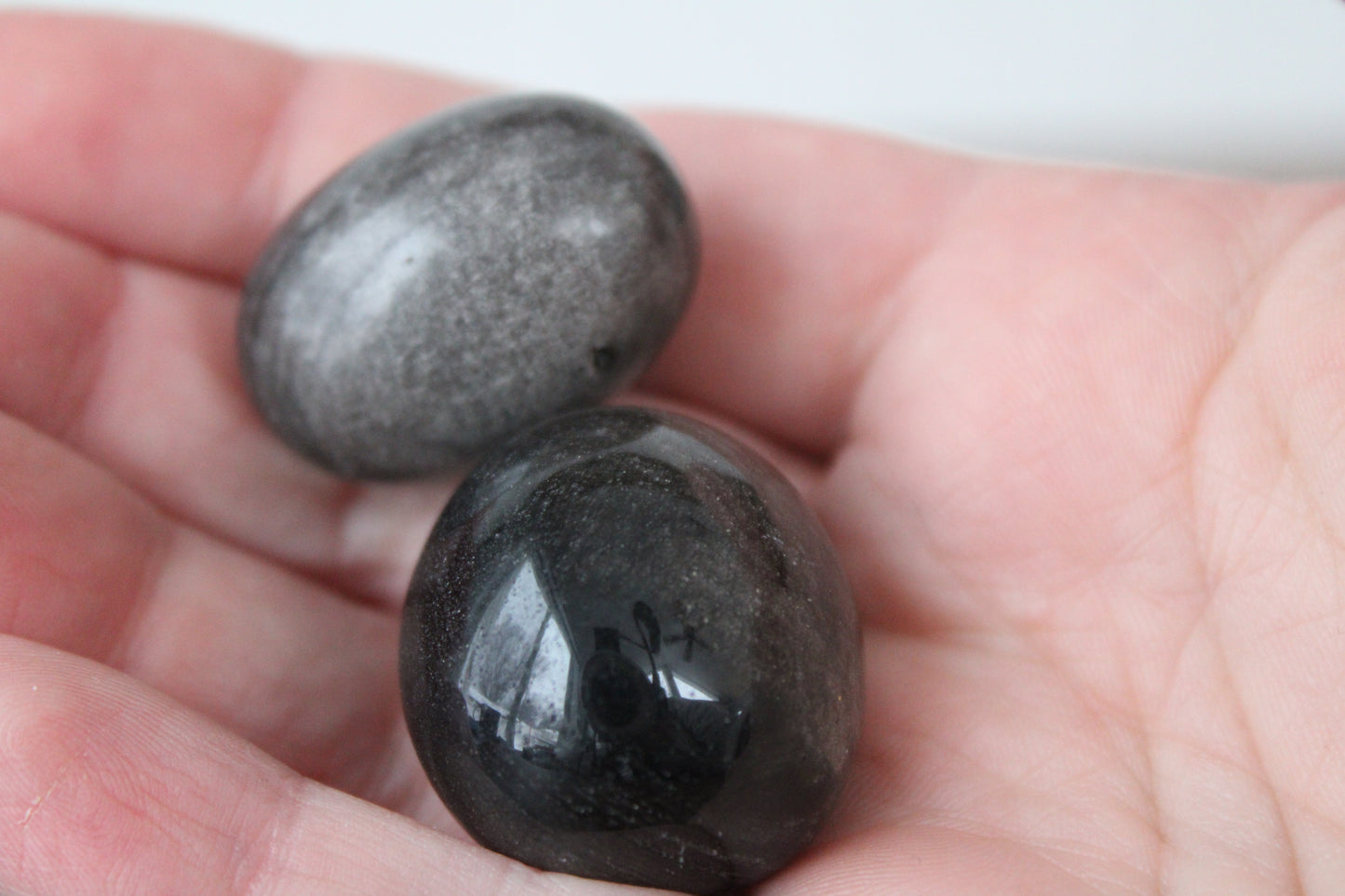 Silver Obsidian Tumbled Stone