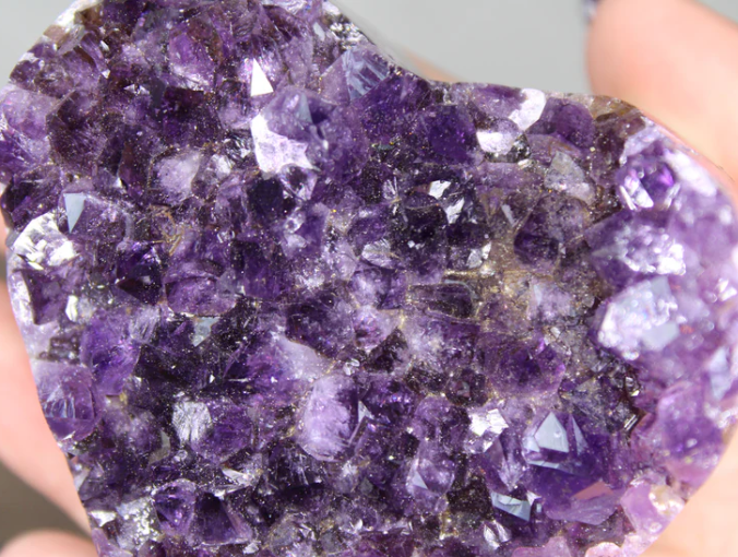 Amethyst - Purple quartz crystal of the month at Brewed Gems