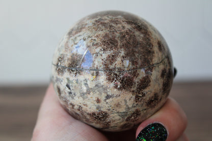 Green Flower Jasper Sphere