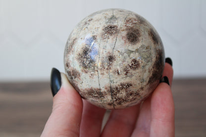 Green Flower Jasper Sphere