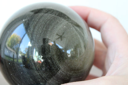 Gold Sheen Obsidian Sphere