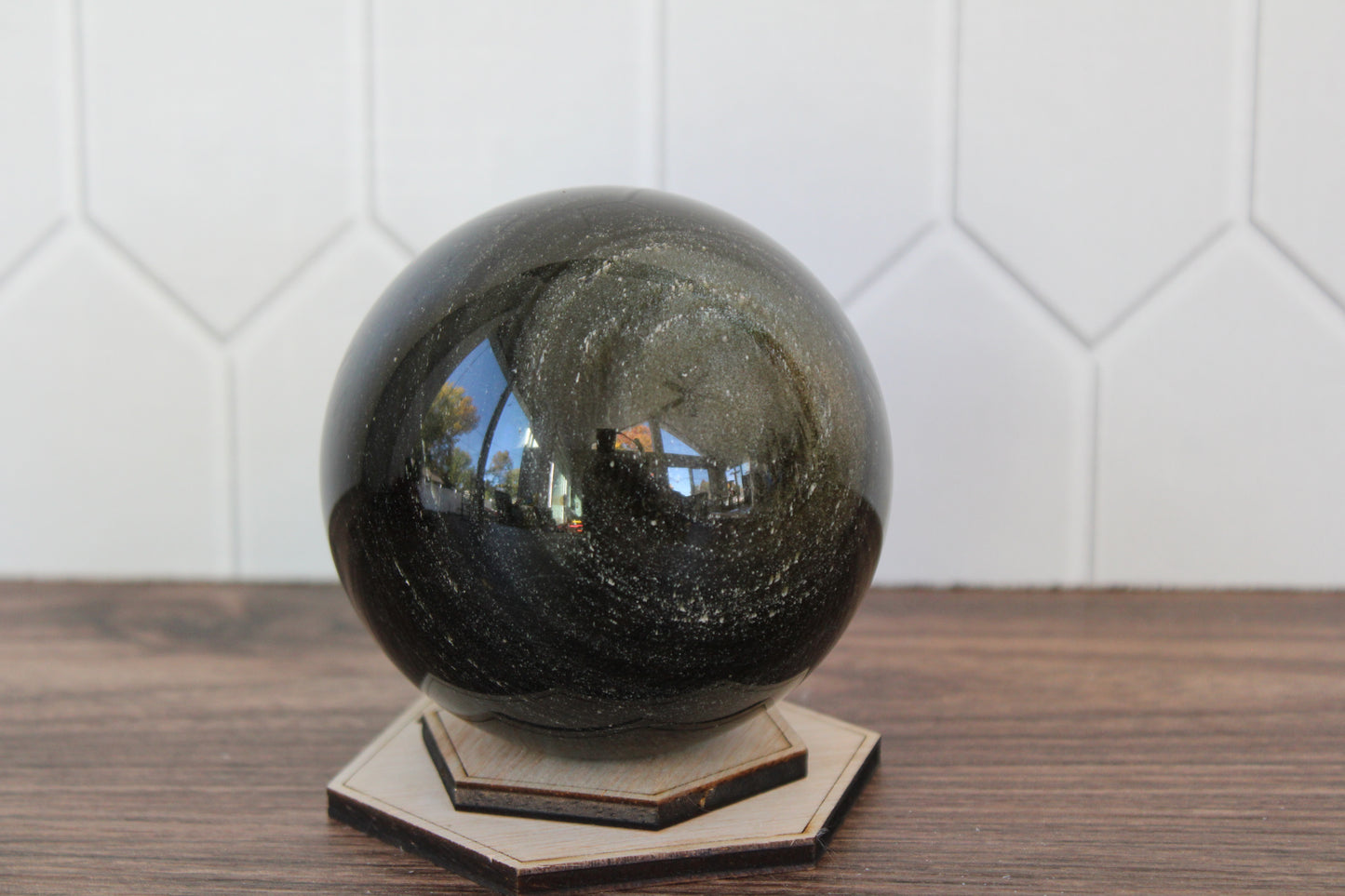 Gold Sheen Obsidian Sphere