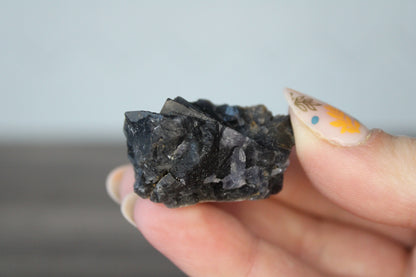 Black Flourite - Raw Crystal