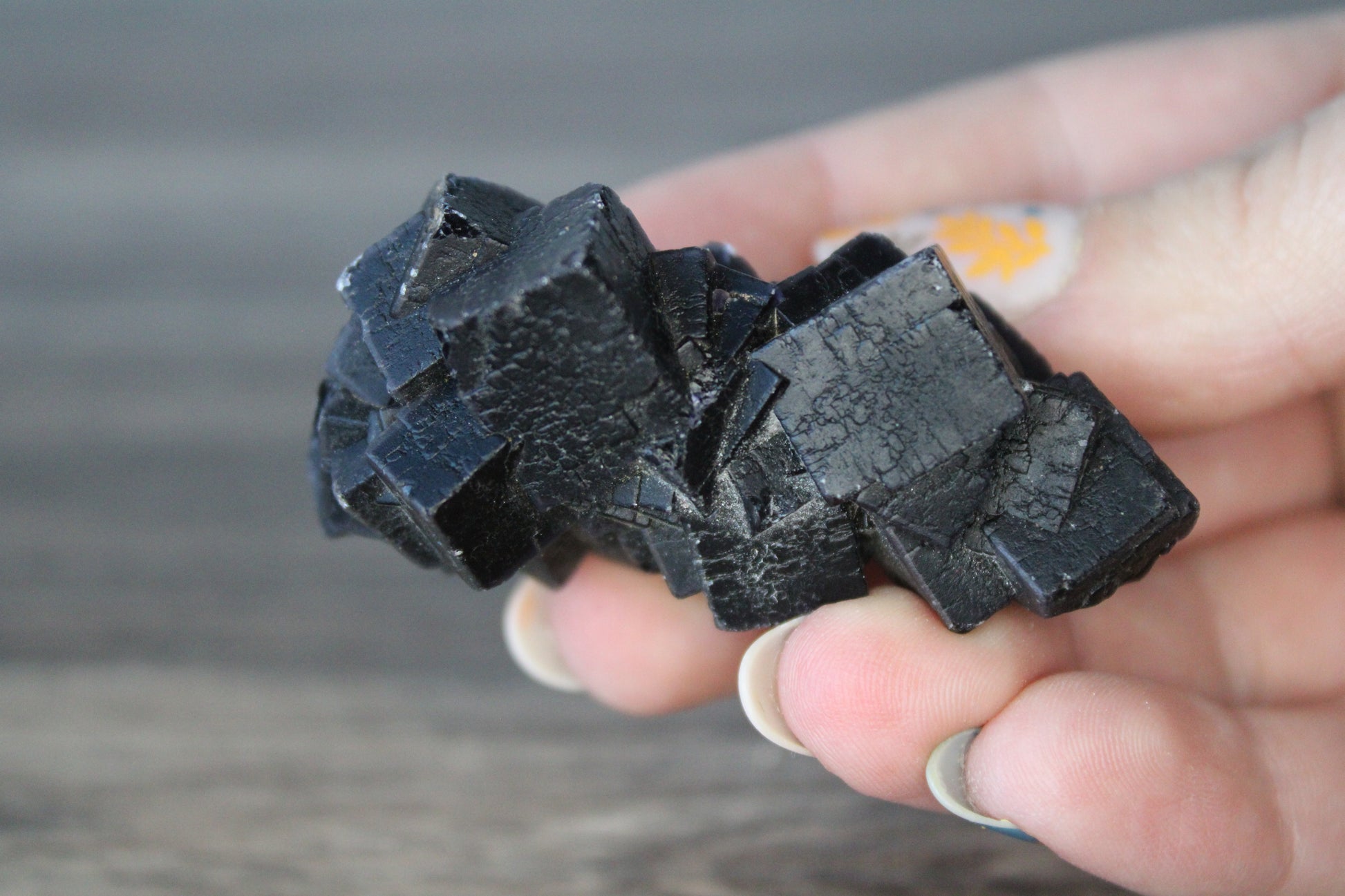 Black Fluorite- Raw Crystal – Brewed Gems Crystal Shop