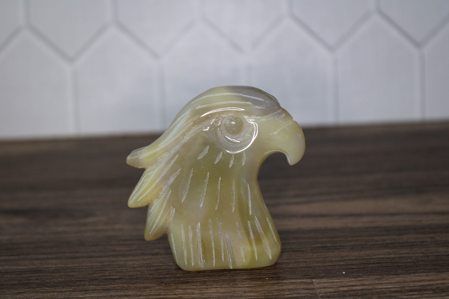 Afghan Jade Eagle Head Carving