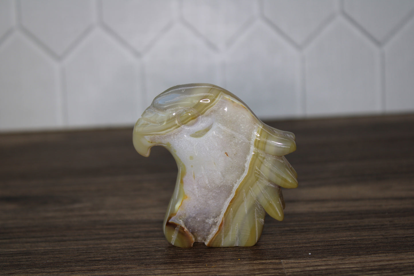 Afghan Jade Eagle Head Carving