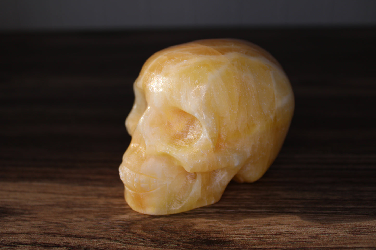 Yellow Calcite Skull