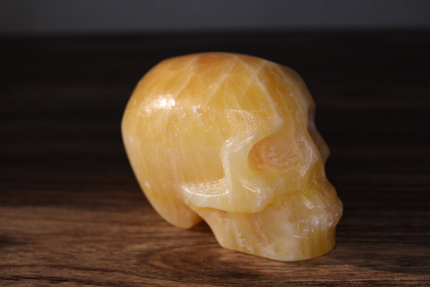 Yellow Calcite Skull