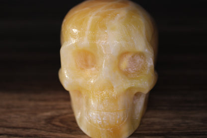 Yellow Calcite Skull