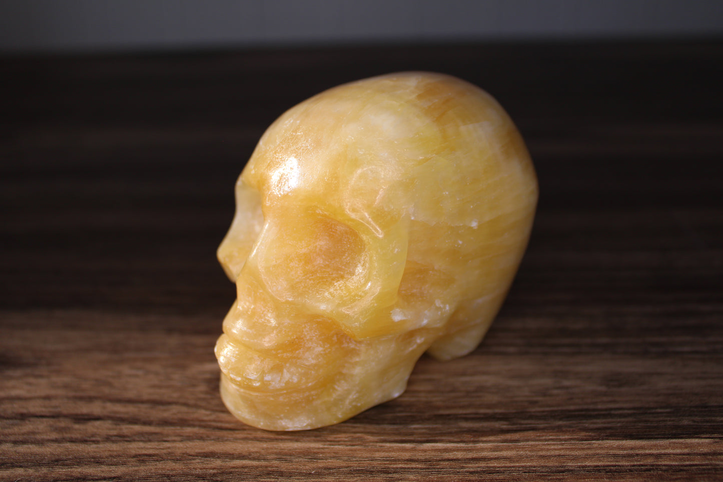 Yellow Calcite Skull