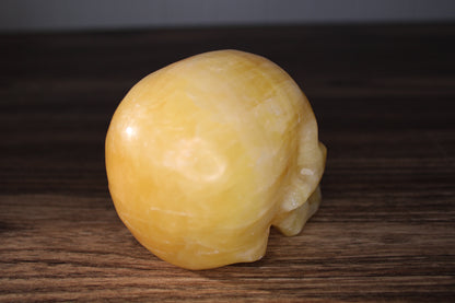 Yellow Calcite Skull