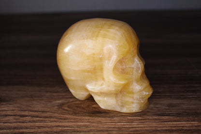 Yellow Calcite Skull