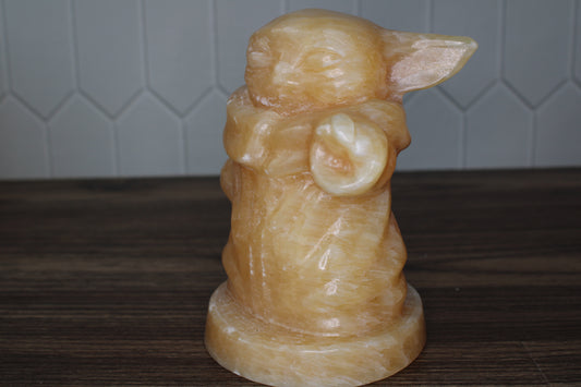 Orange Calcite Yoda