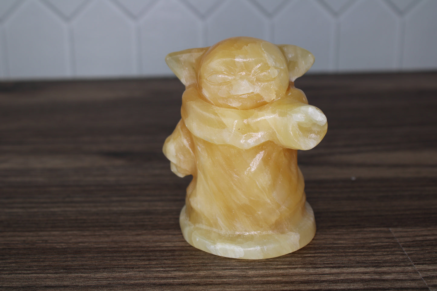 Orange Calcite Yoda