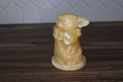 Orange Calcite Yoda