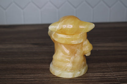 Orange Calcite Yoda