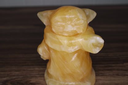 Orange Calcite Yoda