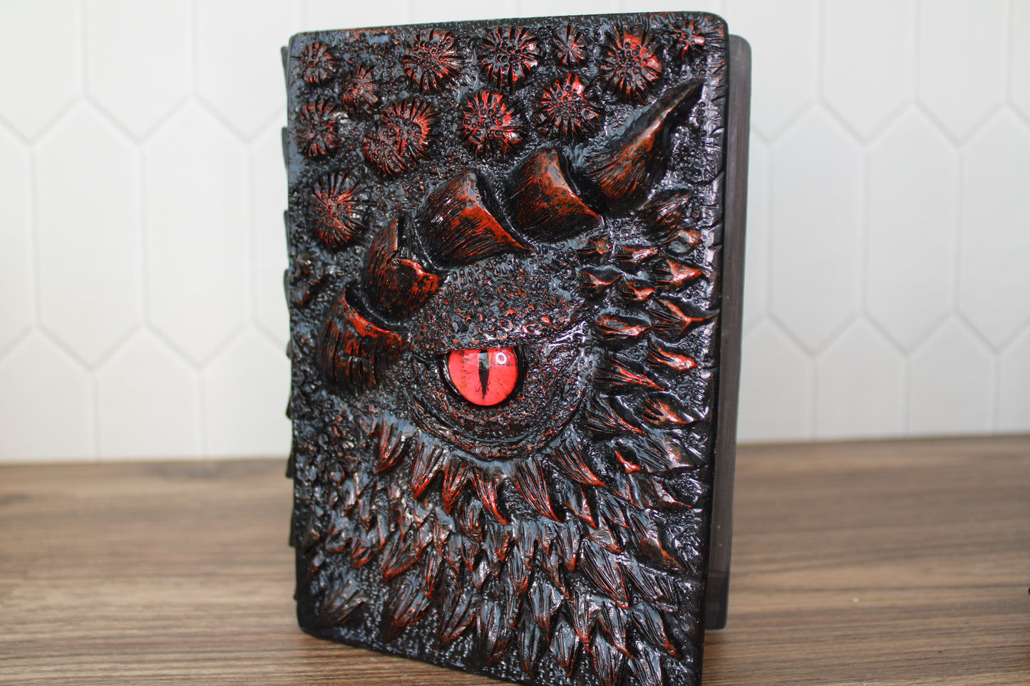 3D Embossed Dragon Eye Journal – Handmade Writing Notebook