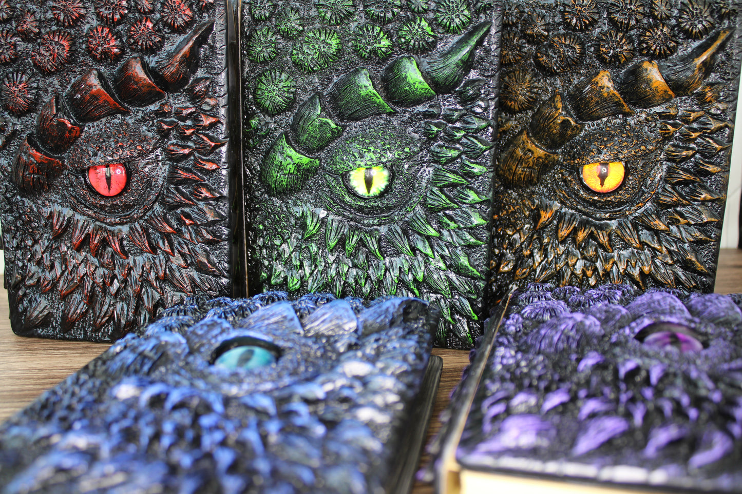 3D Embossed Dragon Eye Journal – Handmade Writing Notebook