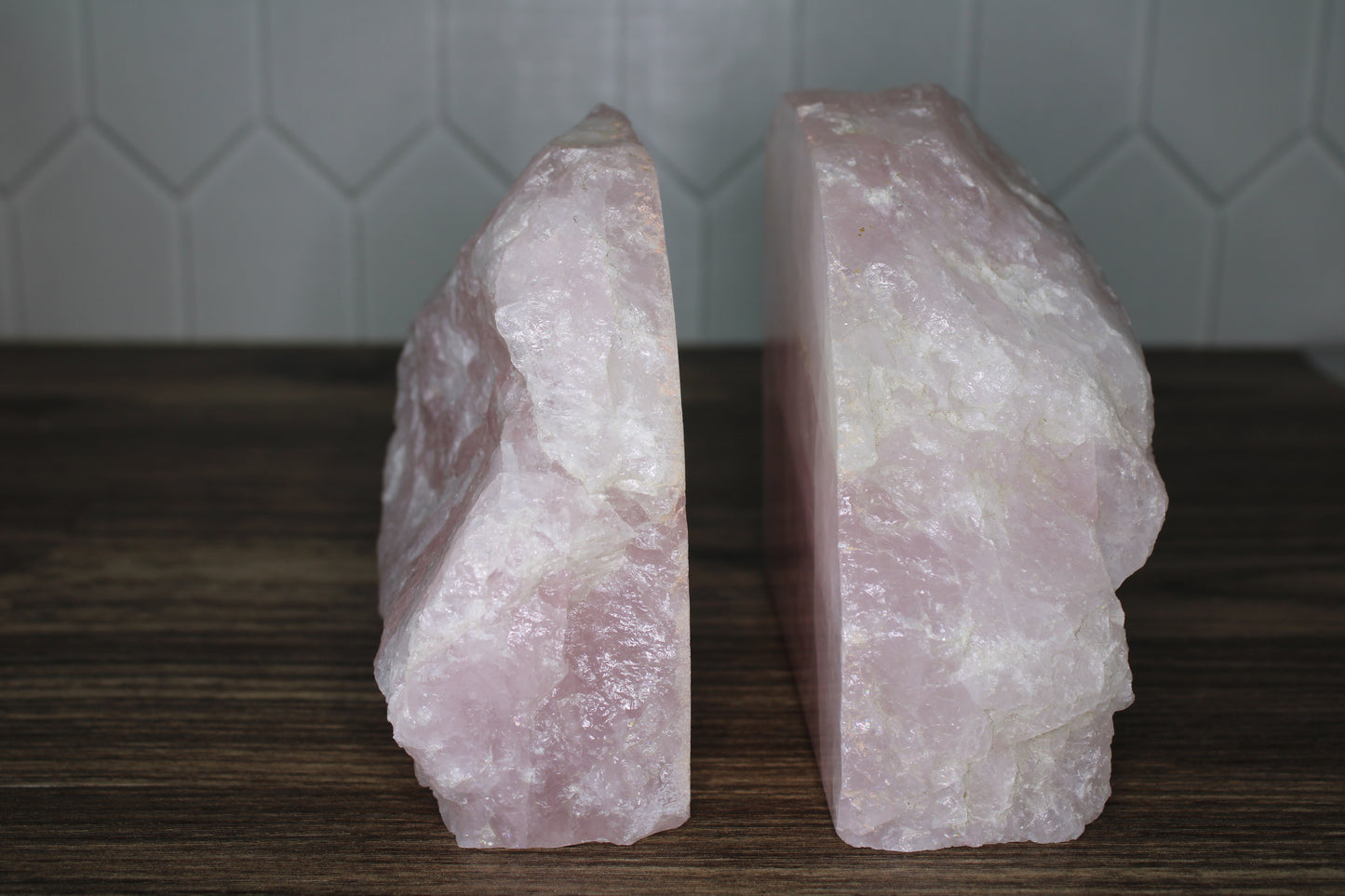 Rose Quartz Book Ends- Other Fun Stuff