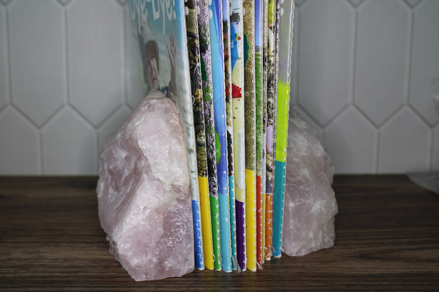 Rose Quartz Book Ends- Other Fun Stuff