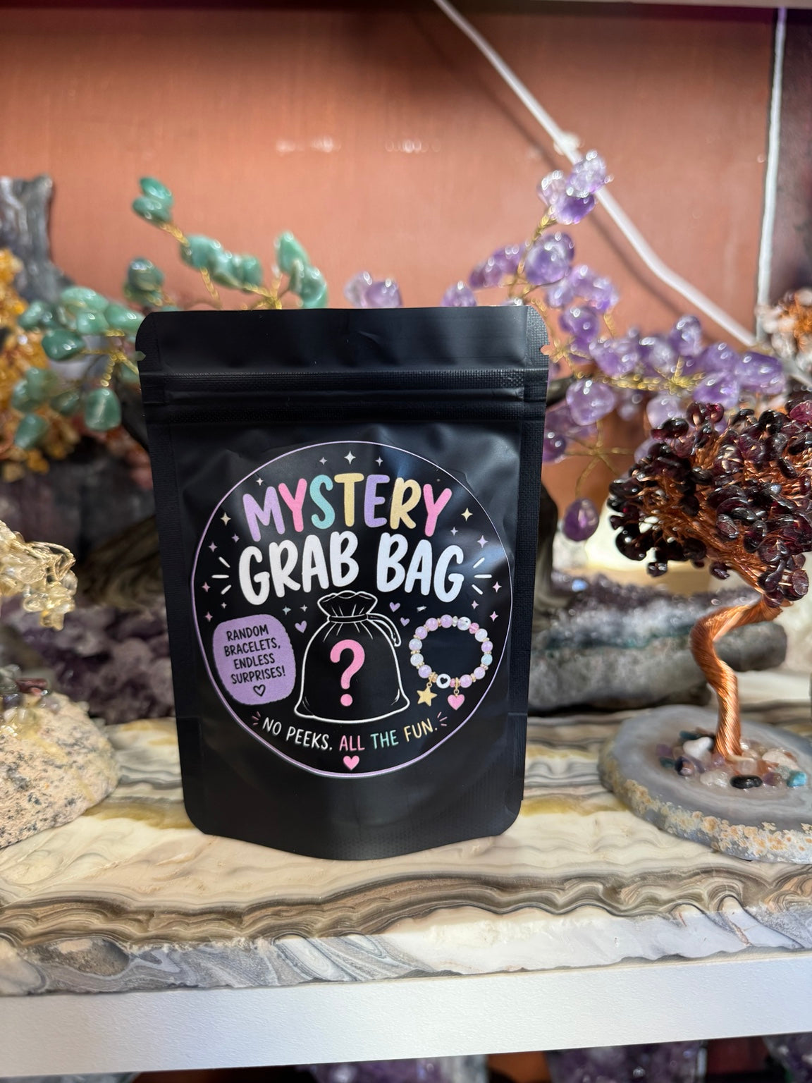Brewed Gems mystery grab bag of random crystal bracelets
